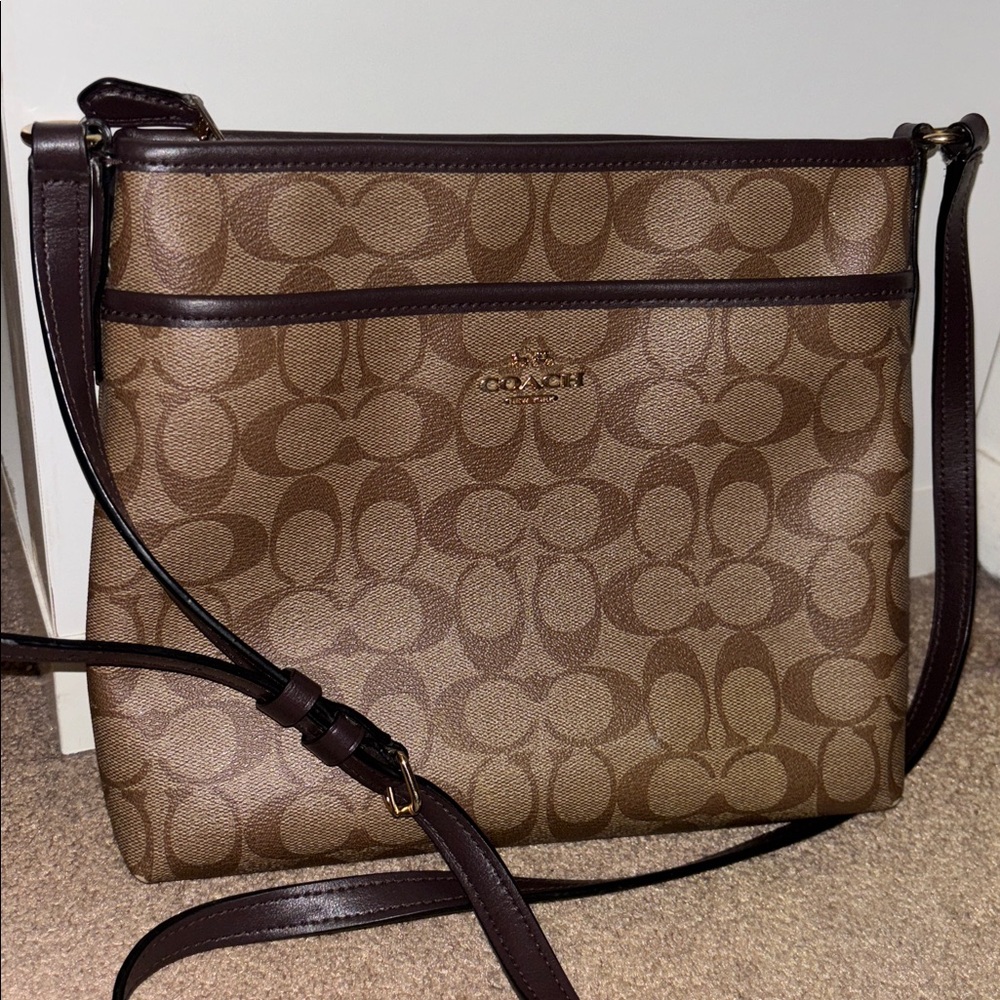 Coach Signature Brown Crossbody Bag